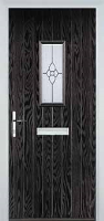 1 Square Finesse Composite Front Door in Black Brown