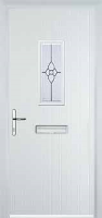 1 Square Finesse Composite Front Door in White