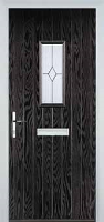 1 Square Classic Composite Front Door in Black Brown