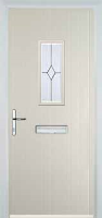 1 Square Classic Composite Front Door in Cream