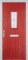 1 Square Classic Composite Front Door in Red