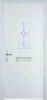 1 Square Classic Composite Front Door in White