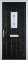 1 Square Flair Composite Front Door in Black