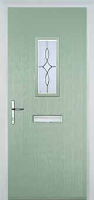 1 Square Flair Composite Front Door in Chartwell Green