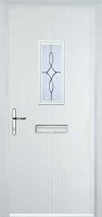 1 Square Flair Composite Front Door in White