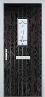 1 Square Clarity Composite Front Door in Black Brown