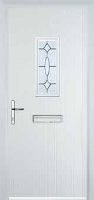 1 Square Clarity Composite Front Door in White
