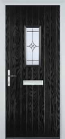 1 Square Elegance Composite Front Door in Black