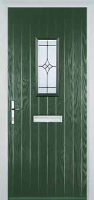 1 Square Elegance Composite Front Door in Green