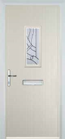 1 Square Abstract Composite Front Door in Cream