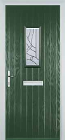 1 Square Abstract Composite Front Door in Green