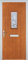 1 Square Abstract Composite Front Door in Oak