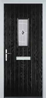 1 Square Murano Composite Front Door in Black