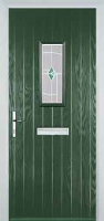 1 Square Murano Composite Front Door in Green