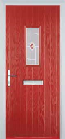 1 Square Murano Composite Front Door in Red