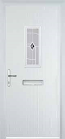 1 Square Murano Composite Front Door in White