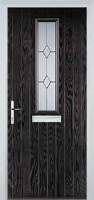 Mid Square (centre) Classic Composite Front Door in Black Brown