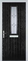 Mid Square (centre) Classic Composite Front Door in Black