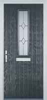 Mid Square (centre) Classic Composite Front Door in Anthracite Grey