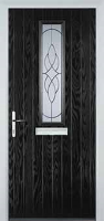 Mid Square (centre) Elegance Composite Front Door in Black