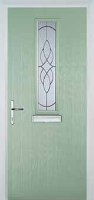 Mid Square (centre) Elegance Composite Front Door in Chartwell Green