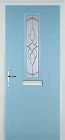 Mid Square (centre) Elegance Composite Front Door in Duck Egg Blue