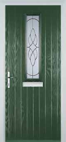 Mid Square (centre) Elegance Composite Front Door in Green