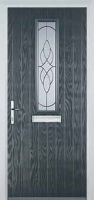 Mid Square (centre) Elegance Composite Front Door in Anthracite Grey