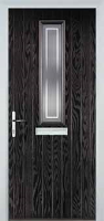 Mid Square (centre) Enfield Composite Front Door in Black Brown