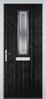 Mid Square (centre) Enfield Composite Front Door in Black