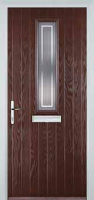 Mid Square (centre) Enfield Composite Front Door in Darkwood