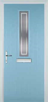 Mid Square (centre) Enfield Composite Front Door in Duck Egg Blue