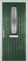 Mid Square (centre) Enfield Composite Front Door in Green