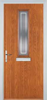 Mid Square (centre) Enfield Composite Front Door in Oak