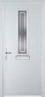 Mid Square (centre) Enfield Composite Front Door in White