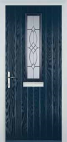 Mid Square (centre) Flair Composite Front Door in Dark Blue