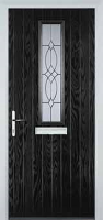 Mid Square (centre) Flair Composite Front Door in Black
