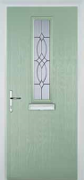 Mid Square (centre) Flair Composite Front Door in Chartwell Green