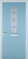 Mid Square (centre) Flair Composite Front Door in Duck Egg Blue