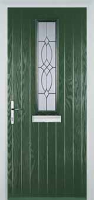 Mid Square (centre) Flair Composite Front Door in Green