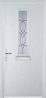 Mid Square (centre) Flair Composite Front Door in White