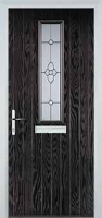 Mid Square (centre) Finesse Composite Front Door in Black Brown