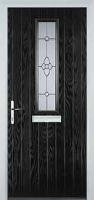 Mid Square (centre) Finesse Composite Front Door in Black