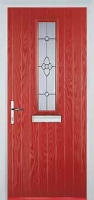 Mid Square (centre) Finesse Composite Front Door in Red