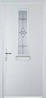 Mid Square (centre) Finesse Composite Front Door in White