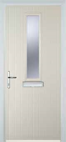 Mid Square (centre) Glazed Composite Front Door in Cream