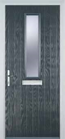 Mid Square (centre) Glazed Composite Front Door in Anthracite Grey