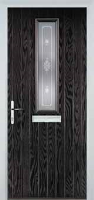 Mid Square (centre) Staxton Composite Front Door in Black Brown