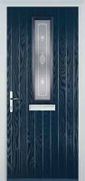 Mid Square (centre) Staxton Composite Front Door in Dark Blue