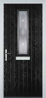 Mid Square (centre) Staxton Composite Front Door in Black